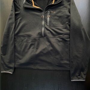 Orvis Black and Gray Zip-Up Sweater